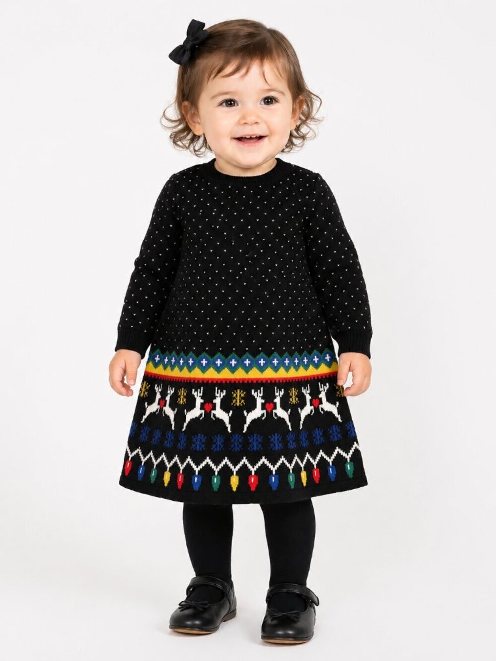 HANNA ANDERSSON Baby Heritage Very Merry Cotton Sweater Dress 18-24 Mos